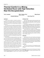 HI-02-17-3 — Thermal Comfort in a Mixing Ventilated Room with High Velocities Near the Occupied Zone