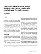 HI-02-14-2 — An Analytical Optimization Tool for Hydronic Heating and Cooling with Low-Enthalpy Energy Resources