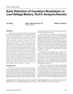 HI-02-11-2 (RP-1078) — Early Detection of Insulation Breakdown in Low-Voltage Motors, Part II: Analysis Results