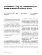 HI-02-10-3 (RP-899) — Experimental Study and Zone Modeling of Smoke Movement in a Model Atrium