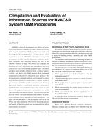 4555 (RP-1025) — Compilation and Evaluation of Information Sources for HVAC&R System O&M Procedures