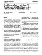 TO-98-12-5 — The Effects of Varying Indoor Air Temperature and Heat Gain on the Measurement of Retrofit Savings