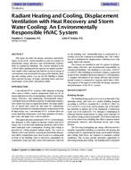 TO-98-24-1 — Radiant Heating and Cooling, Displacement Ventilation with Heat Recovery and Storm Water Cooling:  An Environmentally Responsible HVAC System