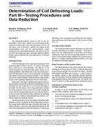 4122 (RP-622) — Determination of Coil Defrosting Loads: Part III-Testing Procedures and Data Reduction