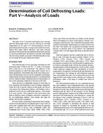 4124 (RP-622) — Determination of Coil Defrosting Loads: Part V-Analysis of Loads