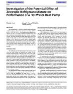 4128 — Investigation of the Potential Effect of Zeotropic Refrigerant Mixture on Performance of a Hot Water Heat Pump