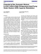 4134 — Potential of the Zeotropic Mixture R-22/R-142b in High-Temperature Heat Pump Water Heaters With Capacity Modulation