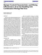 4157 — Damper Control Characteristics and Mixing Effectiveness of an Air-Handling Unit