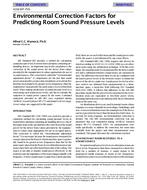 4158 (RP-755) — Environmental Correction Factors for Predicting Room Sound Pressure Levels