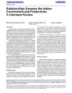 4164 (RP-700) — Relationships Between the Indoor Environment and Productivity: A Literature Review