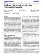 SF-98-03-4 — Guidelines for Modeling Projecting Fenestration Products