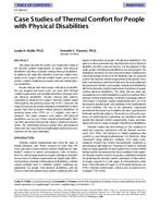 SF-98-04-2 — Case Studies of Thermal Comfort for People with Physical Disabilities