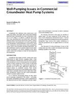 SF-98-05-1 — Well-Pumping Issues in Commercial Groundwater Heat Pump Systems