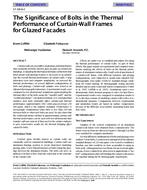 SF-98-08-2 — The Significance of Bolts in the Thermal Performance of Curtain-Wall Frames for Glazed Facades