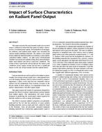 SF-98-09-1 (RP-876) — Impact of Surface Characteristics on Radiant Panel Output