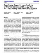 SF-98-09-4 — Case Study: Seven-System Analysis of Thermal Comfort and Energy Use for a Fast-Acting Radiant Heating System