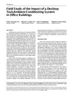 SF-98-11-2 — Field Study of the Impact of a DesktopTask/Ambient Conditioning System in Office Buildings