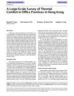 SF-98-11-3 — A Large-Scale Survey of Thermal Comfort in Office Premises in Hong Kong