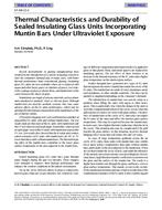 SF-98-13-1 — Thermal Characteristics and Durability of Sealed Insulating Glass Units Incorporating Muntin Bars Under Ultraviolet Exposure