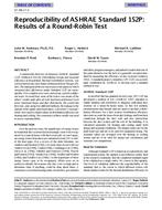 SF-98-17-3 — Reproducibility of ASHRAE Standard 152P: Results of a Round-Robin Test