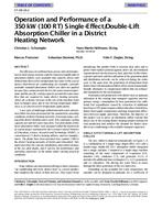 SF-98-18-2 — Operation and Performance of a 350 kW (100 RT) Single-Effect/Double-Lift Absorption Chiller in a District Heating Network