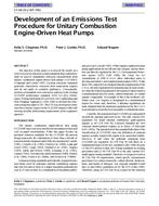 SF-98-19-2 (RP-790) — Development of an Emissions Test Procedure for Unitary Combustion Engine-Driven Heat Pumps