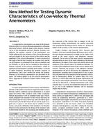 SF-98-20-2 — New Method for Testing Dynamic Characteristics of Low-Velocity Thermal Anemometers