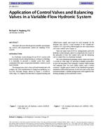 SF-98-23-1 — Application of Control Valves and Balancing Valves in a Variable-Flow Hydronic System