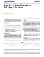 SF-98-23-2 — The Effect of Sizing Mismatch on Coil Valve Performance