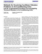 SF-98-25-4 (RP-685) — Methods for Resolving Fan/Motor Vibration Problems in Air-Conditioning Units: Part III-Experimental Procedures for Investigating Torsional Vibration in Air-Conditioning Units (same as 4118)