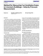 SF-98-26-1 — Method for Measuring Fan Ventilation Rates in Livestock Buildings-Velocity Pressure Measurement