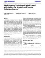 SF-98-26-2 — Modeling the Variation of Wind Speed with Height for Agricultural Source Pollution Control