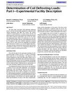 SF-98-27-4 (RP-622) — Determination of Coil Defrosting Loads: Part I-Experimental Facility Description (same as 4120)