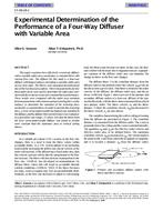 SF-98-28-1 — Experimental Determination of the Performance of a Four-Way Diffuser with Variable Area