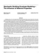 Stochastic Building Envelope ModelingÃ¢Â€Â” The Influence of Material Properties