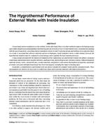 The Hygrothermal Performance of External Walls with Inside Insulation