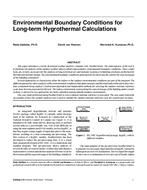 Environmental Boundary Conditions for Long-term Hygrothermal Calculations