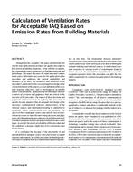 Calculation of Ventilation Rates for Acceptable IAQ Based on Emission Rates from Building Materials