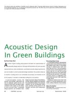 Acoustic Design in Green Buildings