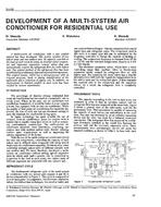 3449 — Development of a Multi-System Air Conditioner for Residential Use