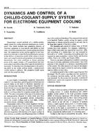 3675 — Dynamics and Control of a Chilled-Coolant-Supply System for Electronic Equipment Cooling