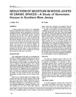 NO-94-19-3 — Reduction of Moisture in Wood Joists in Crawl Spaces – A Study of Seventeen Houses in Southern New Jersey