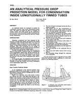 3493 — An Analytical Pressure Drop Prediction Model for Condensation Inside Longitudinally Finned Tubes