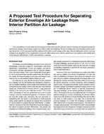 A Proposed Test Procedure for Separating Exterior Envelope Air Leakage from Interior Partition Air Leakage