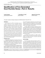 SL-08-003 (RP-1219) — Qualification of Fan-Generated Duct Rumble Noise–Part 2: Results