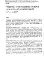 2993 — Prediction of Ground-Level Sunbeams from Specular Reflective Glass