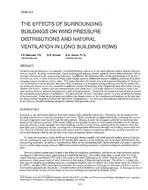 OT-88-13-3 — The Effects of Surrounding Buildings on Wind Pressure Distributions and Natural Ventilation in Long Building Rows