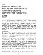 OT-88-04-1 — Estimated Temperature Performance for Evaporative Cooling Systems in Five Locations in the United States