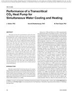 OR-10-056 — Performance of a Transcritical CO2 Heat Pump for Simultaneous Water Cooling and Heating