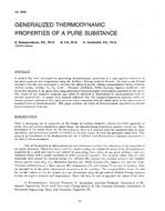 3096 — Generalized Thermodynamic Properties of a Pure Substance